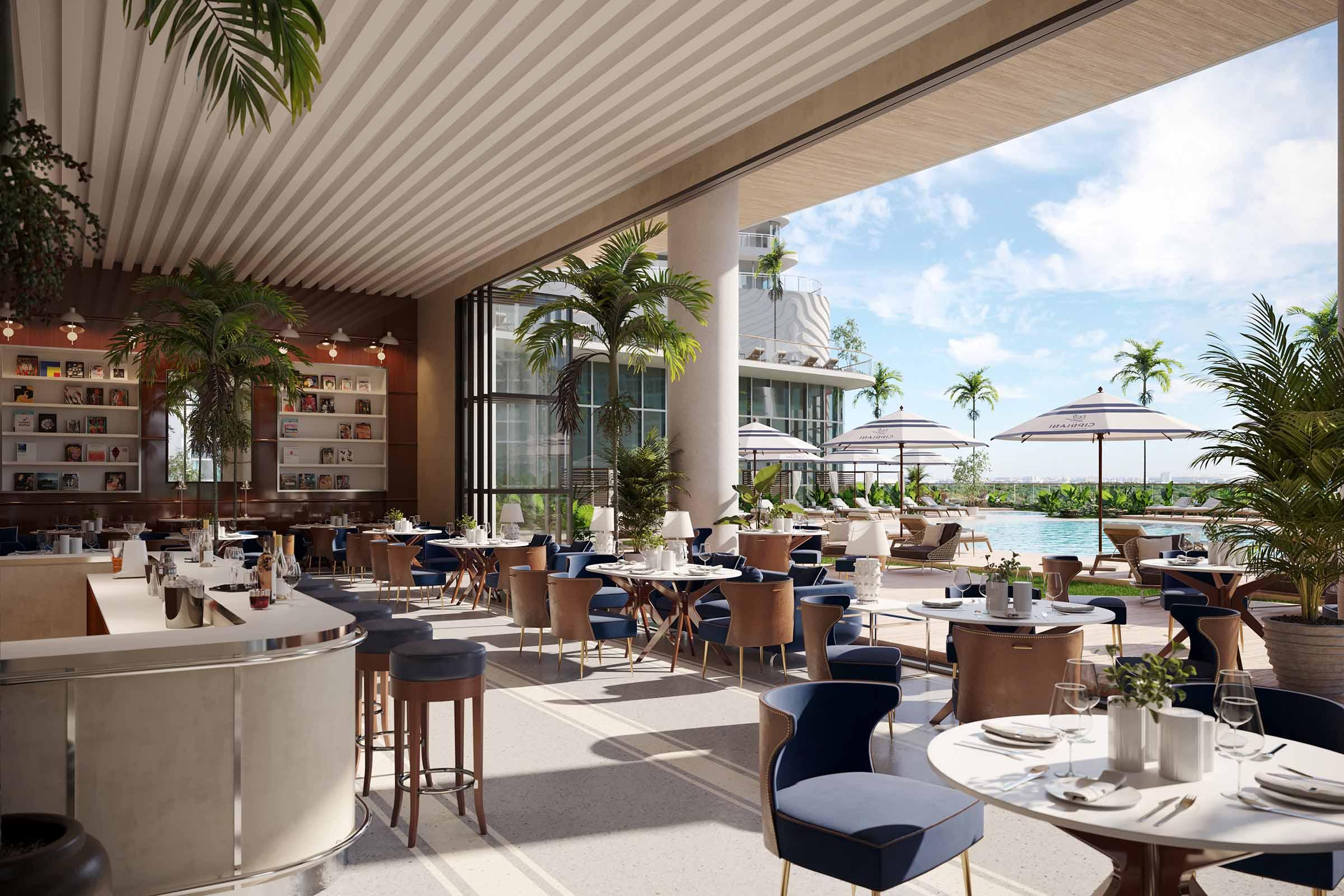 Cipriani Residences Brickell Miami Restaurant的渲染图